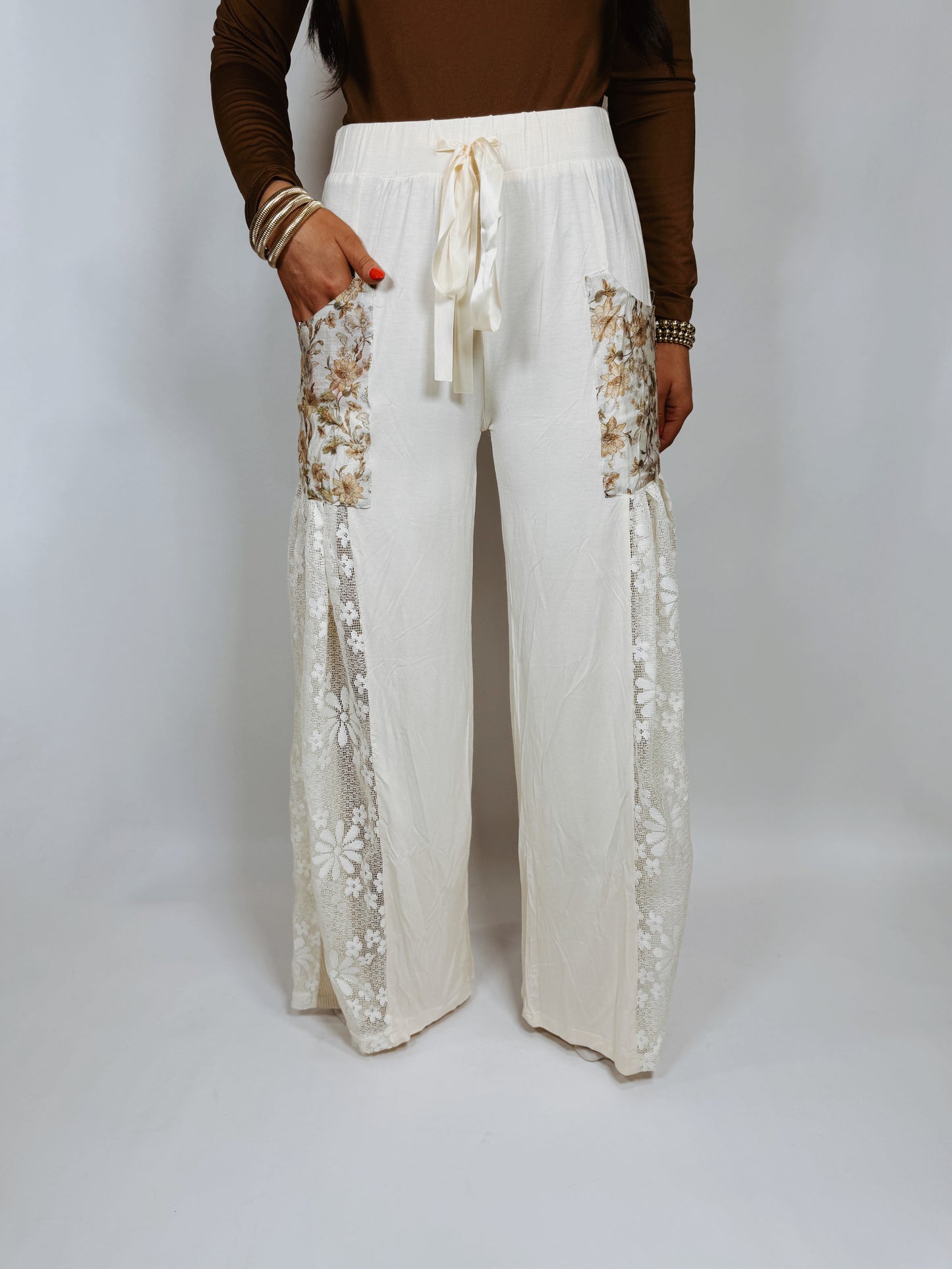 VINTAGE FLORAL LACE PANTS