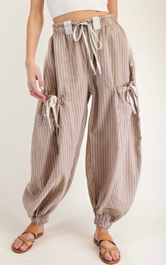 Barrel Striped Jogger Pants - COCO